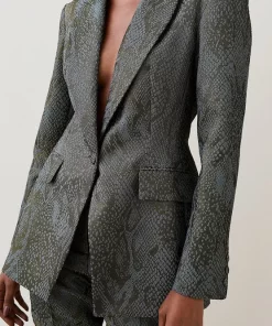 Cheap 🌟 Karen Millen Jacquard Statement Single Breasted Tailored Jacket 🛒