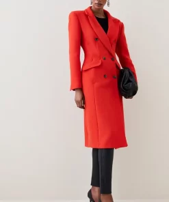 Best deal ✔️ Karen Millen Italian Virgin Wool Blend Hourglass Midi 🧥 Coat ✨