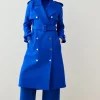 Flash Sale 😀 Karen Millen 18.01 Classic Italian Virgin Wool Trench 🧥 Coat 🌟